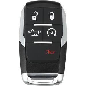 RAM Replacement Keyless Entry Remote Car Key Fob GQ4-76T, 5 Buttons w/Door Key